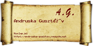 Andruska Gusztáv névjegykártya