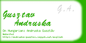 gusztav andruska business card